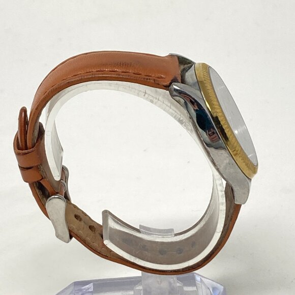 Fossil Rye Watch Women 36mm Silver Gold Tri Tone Blue Dial BQ3765 New Battery main image 14